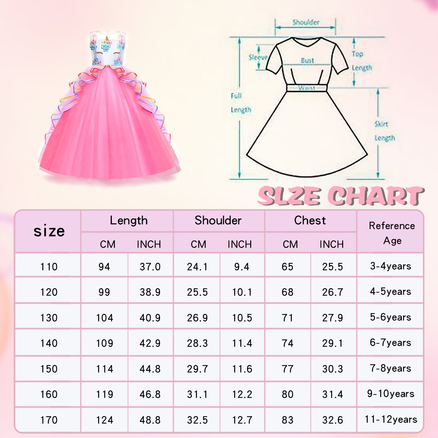 Amazon.com: Formal Party Ball Princess for Kids Dresses Tulle Gown Pageant  Wedding Flower Puffy Prom Kids (Blue, 11-12 Years) : Clothing, Shoes &  Jewelry